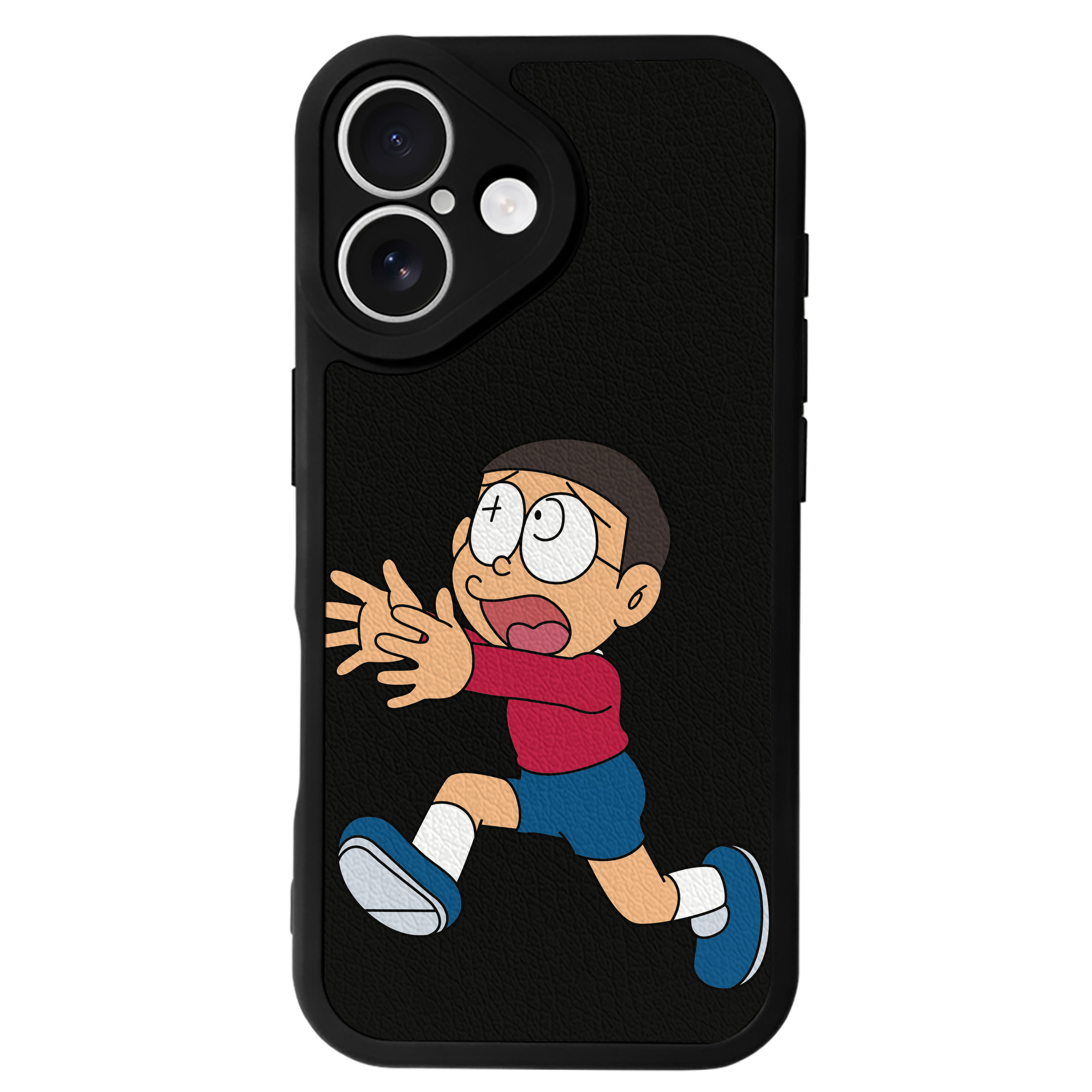 （画像用） ドラえもん 野比 のび太 Doraemon Nobita Nobi 【iPhone 16シリーズ対応】シリコンスマホケース（レザー調） 材質：シリコン